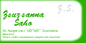 zsuzsanna saho business card